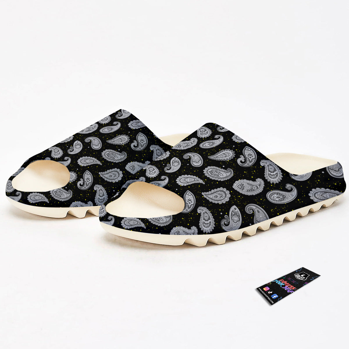Indian Rug Tribal And Yellow Star Print Pattern Sandals-grizzshop