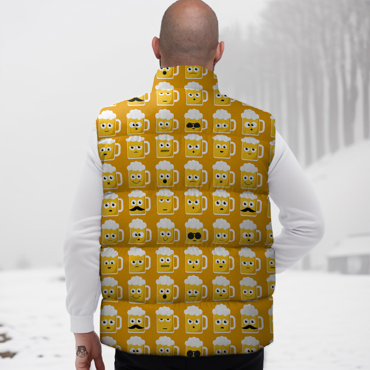 Indians Navajo Aztec Tribal Native  American  Print Down Vest