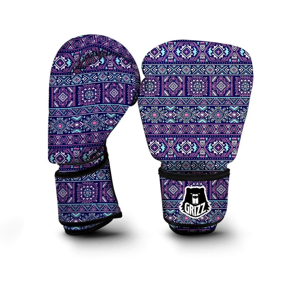 Indians Tribal Native Navajo American Aztec Print Boxing Gloves-grizzshop