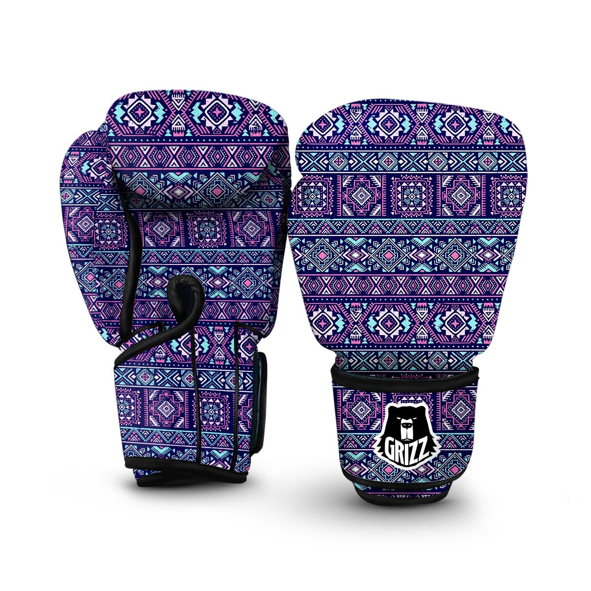 Indians Tribal Native Navajo American Aztec Print Boxing Gloves-grizzshop