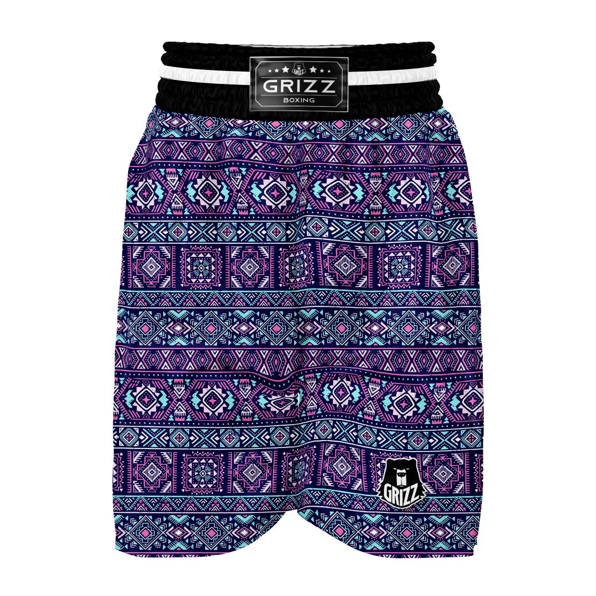 Indians Tribal Native Navajo American Aztec Print Boxing Shorts-grizzshop