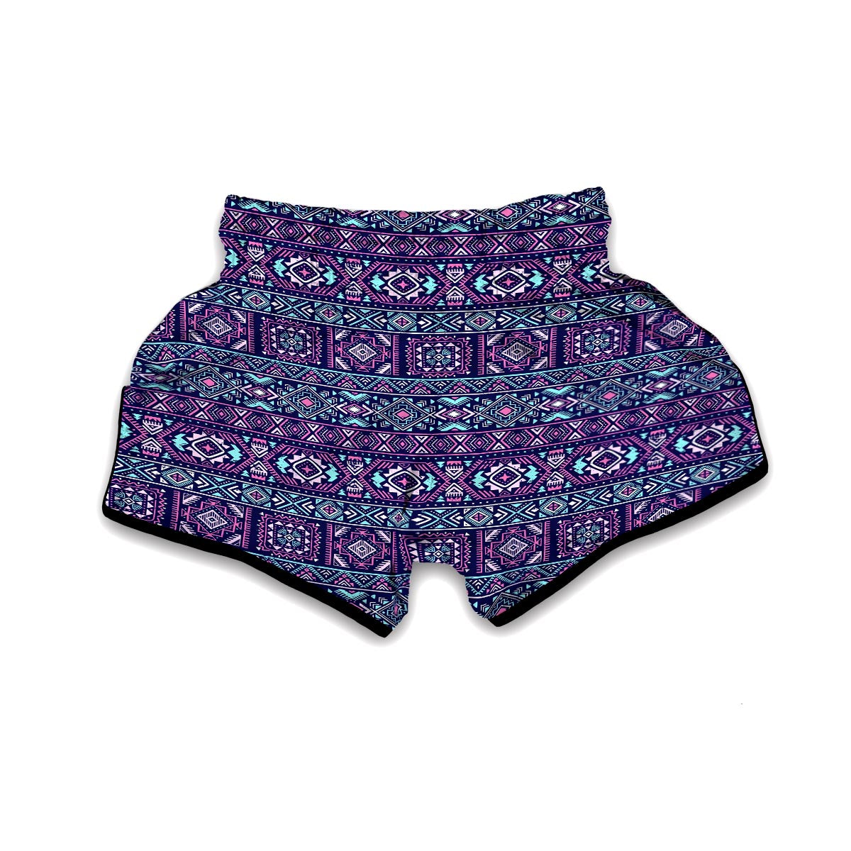 Indians Tribal Native Navajo American Aztec Print Muay Thai Boxing Shorts-grizzshop