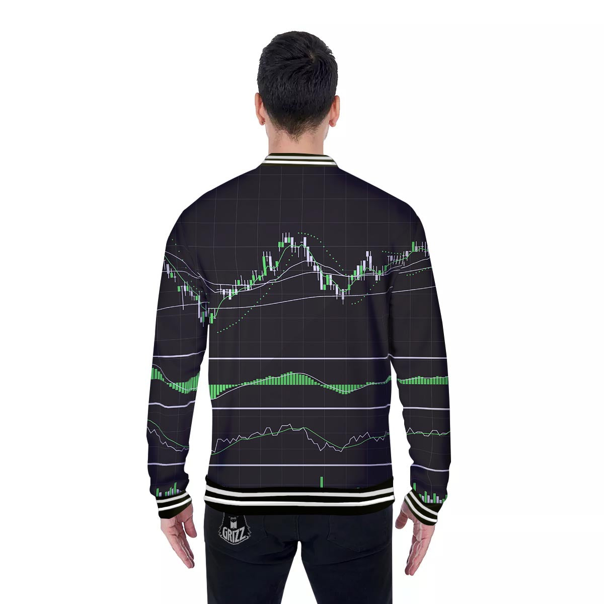 Indicators And Stock Candlestick Print Baseball Jacket-grizzshop