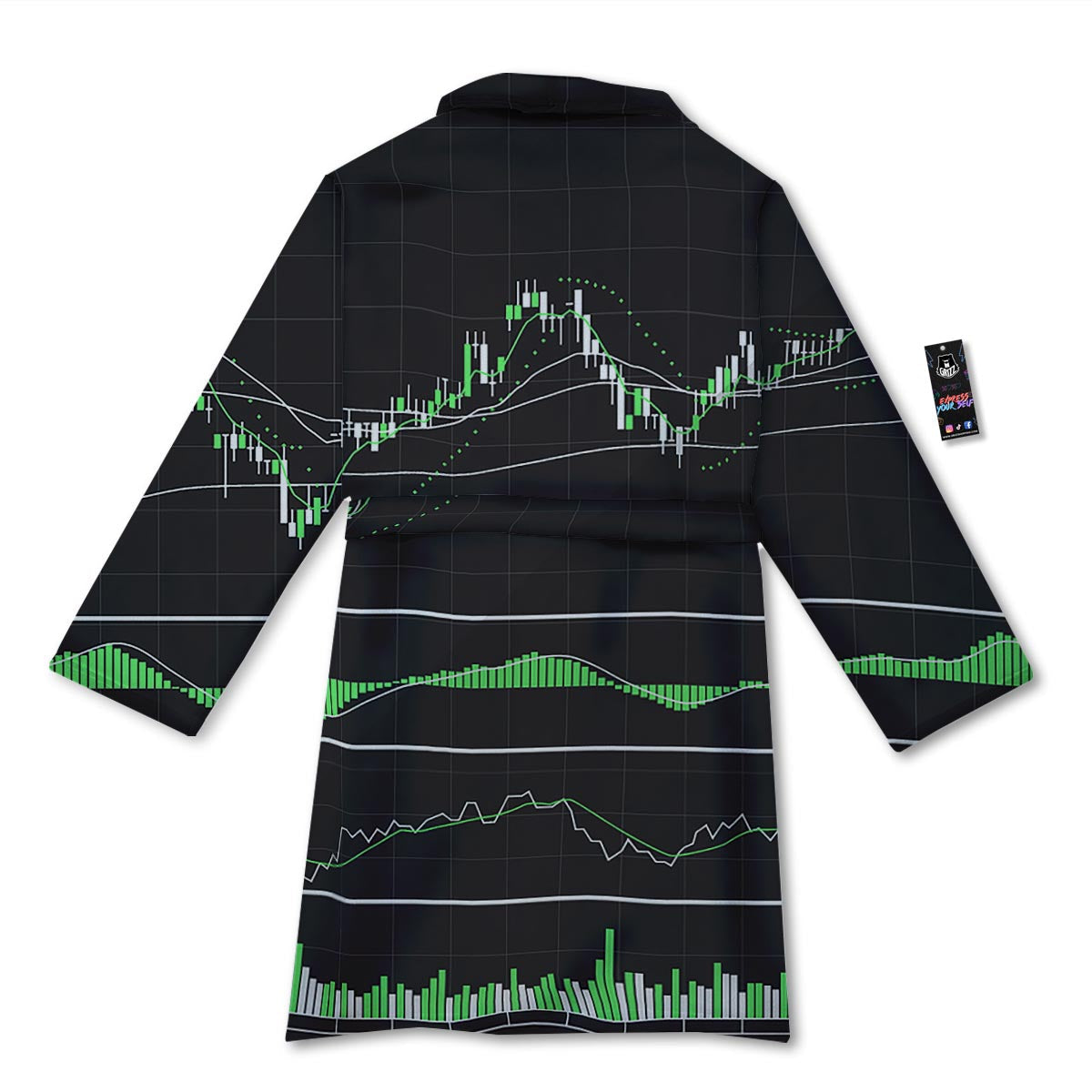Indicators And Stock Candlestick Print Bathrobe-grizzshop