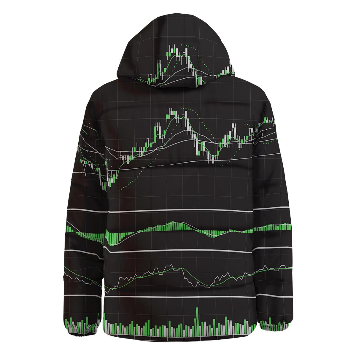 Indicators And Stock Candlestick Print Down Jacket-grizzshop