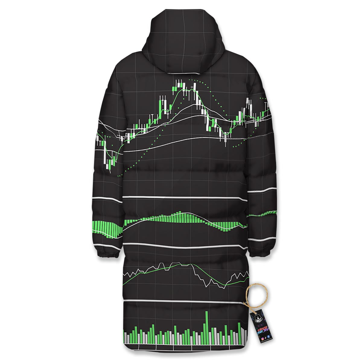 Indicators And Stock Candlestick Print Long Down Jacket-grizzshop
