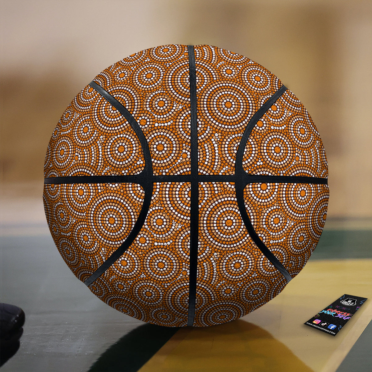 Indigenous Aboriginal Print Pattern Basketball-grizzshop