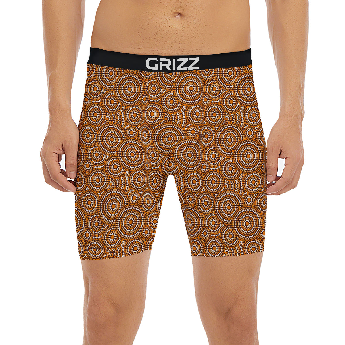 Indigenous Aboriginal Print Pattern Boxer Briefs-grizzshop
