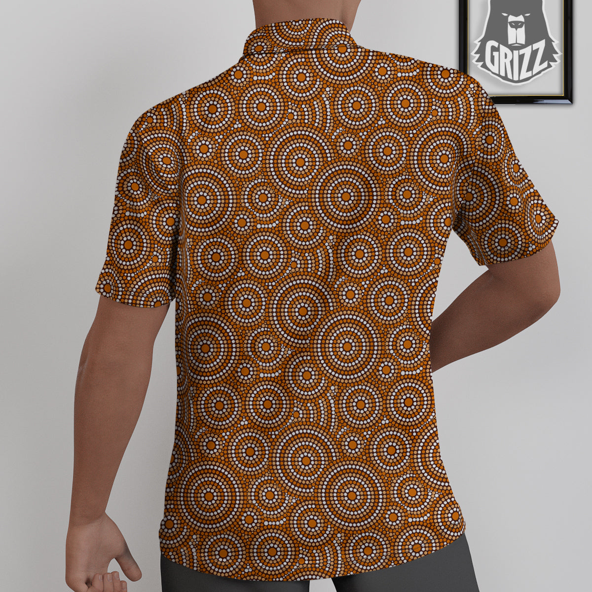 Indigenous Aboriginal Print Pattern Untucked Shirts-grizzshop