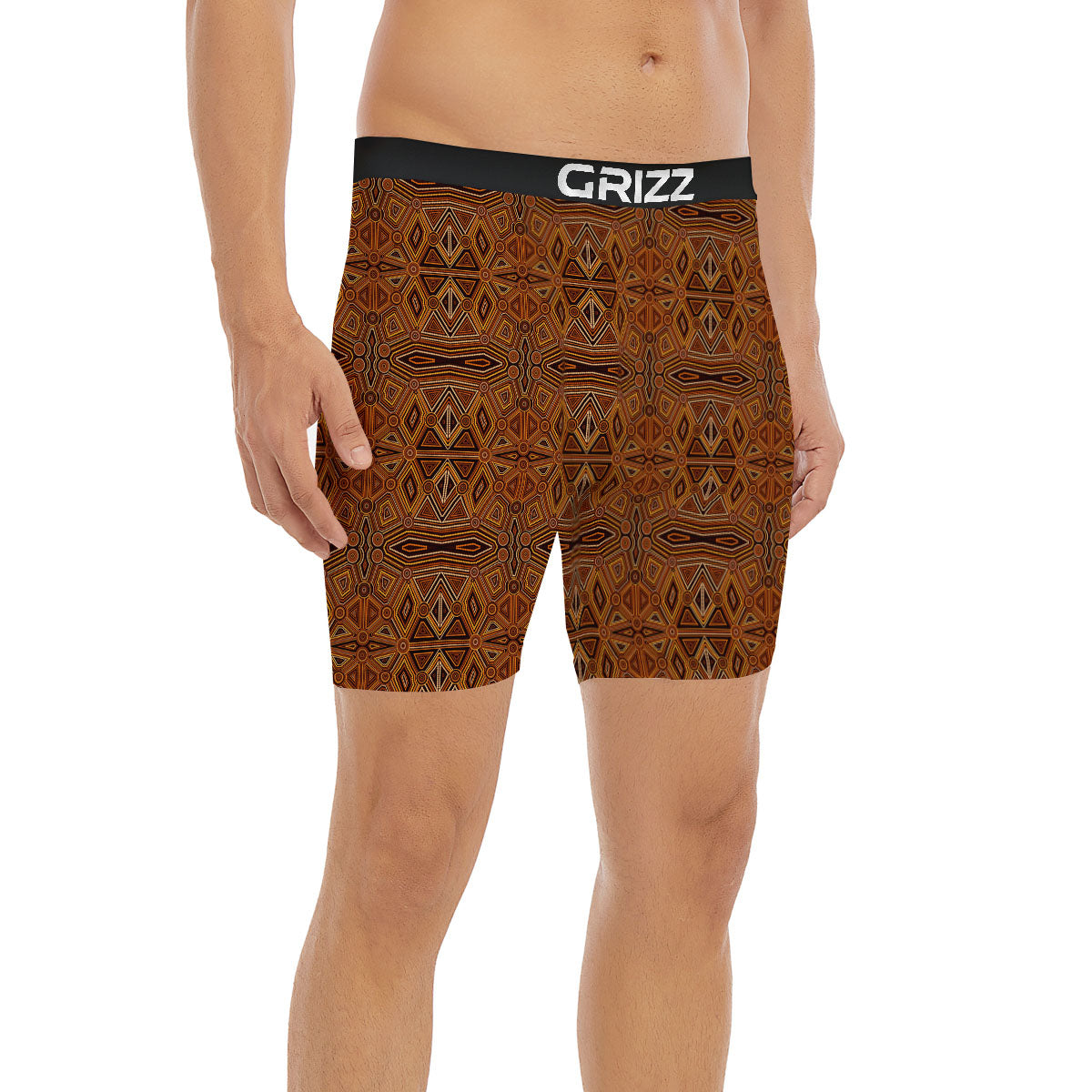 Indigenous Australian Aboriginal Print Boxer Briefs-grizzshop