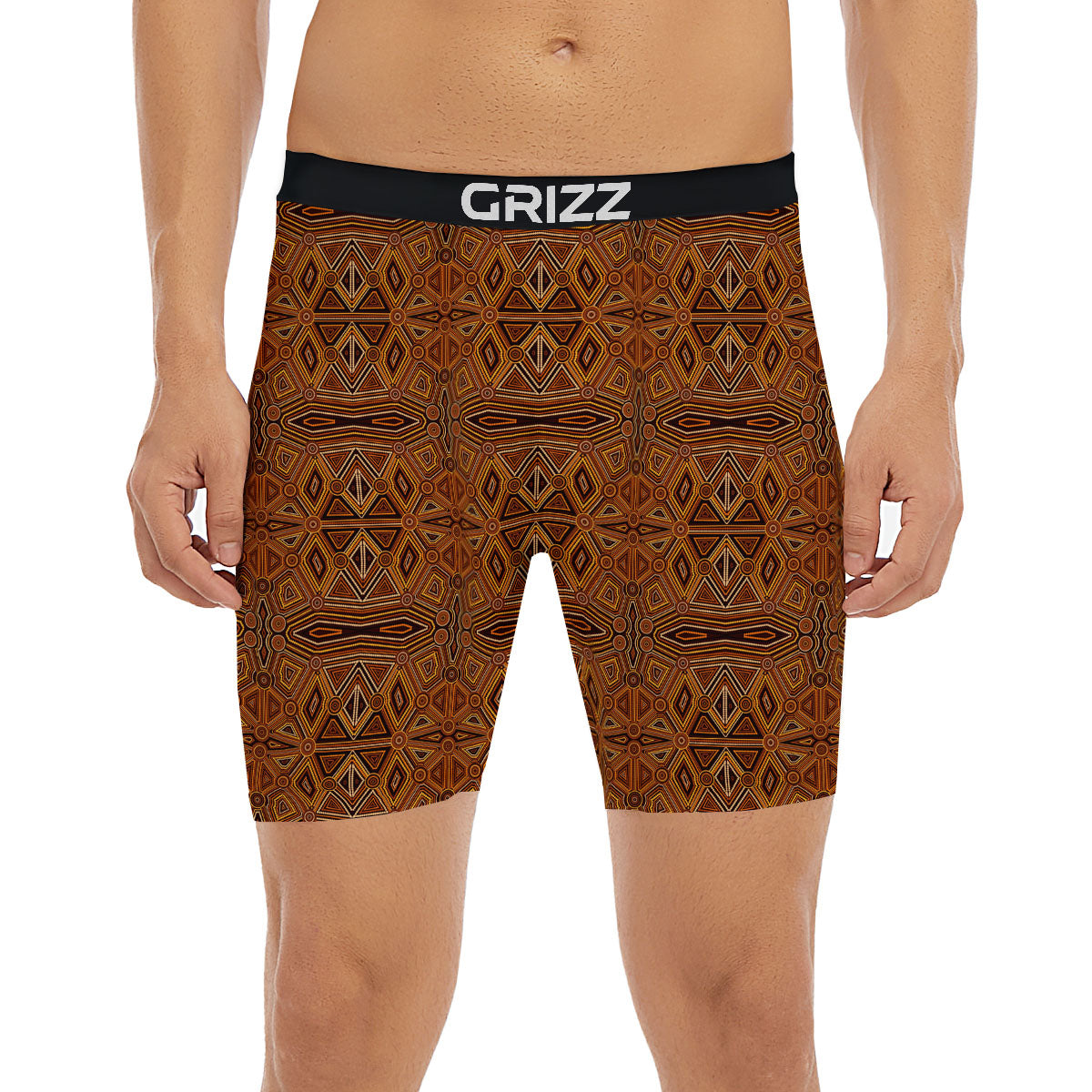 Indigenous Australian Aboriginal Print Boxer Briefs-grizzshop