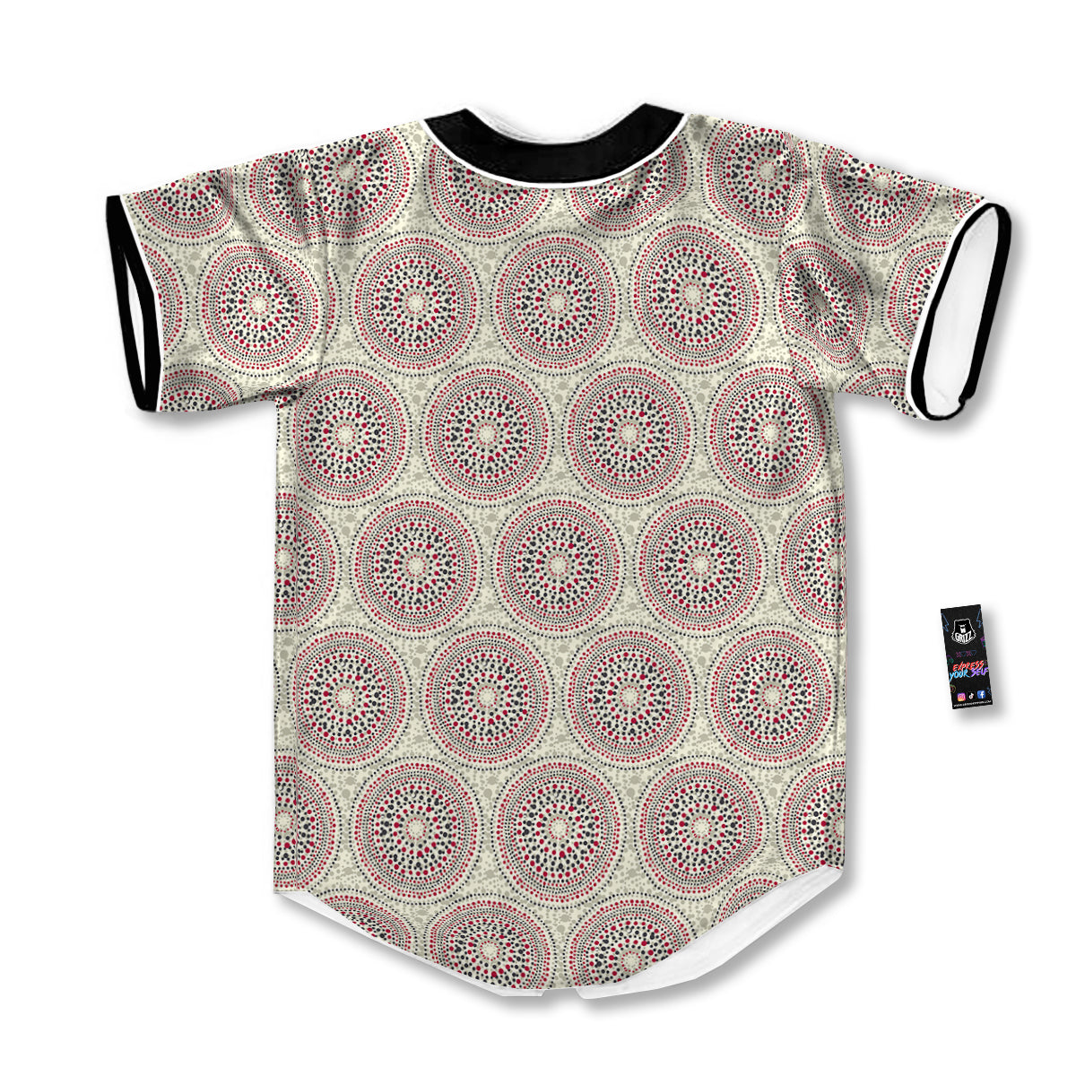 Indigenous Dot Aboriginal Print Pattern Baseball Jersey-grizzshop