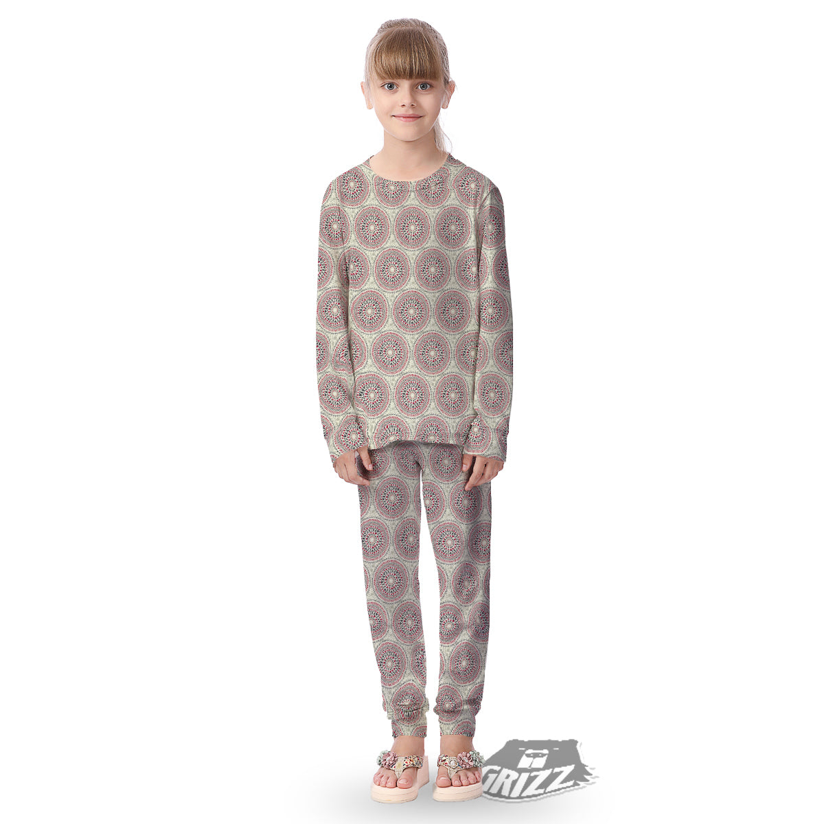 Indigenous Dot Aboriginal Print Pattern Kid's Pajamas-grizzshop