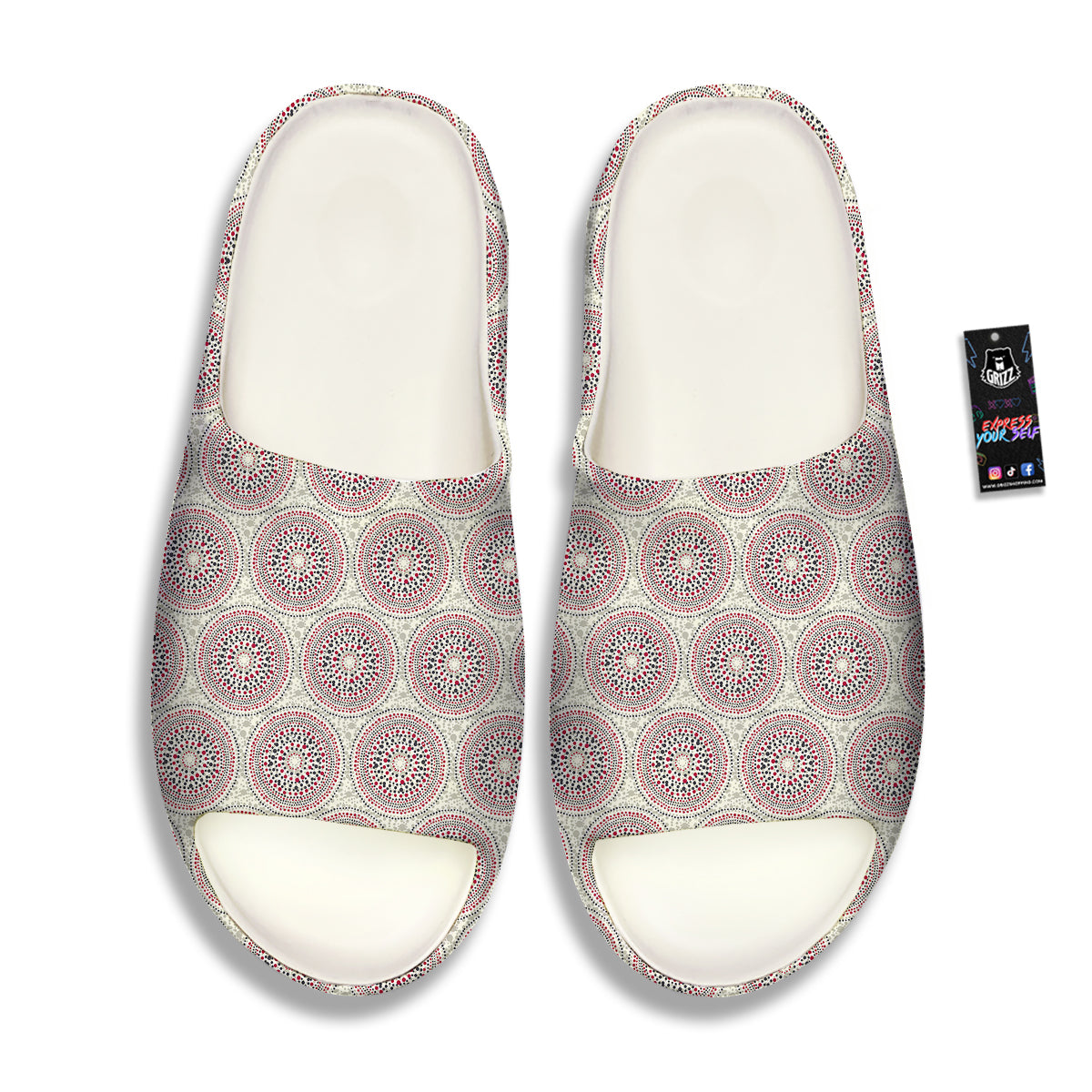 Indigenous Dot Aboriginal Print Pattern Sandals-grizzshop