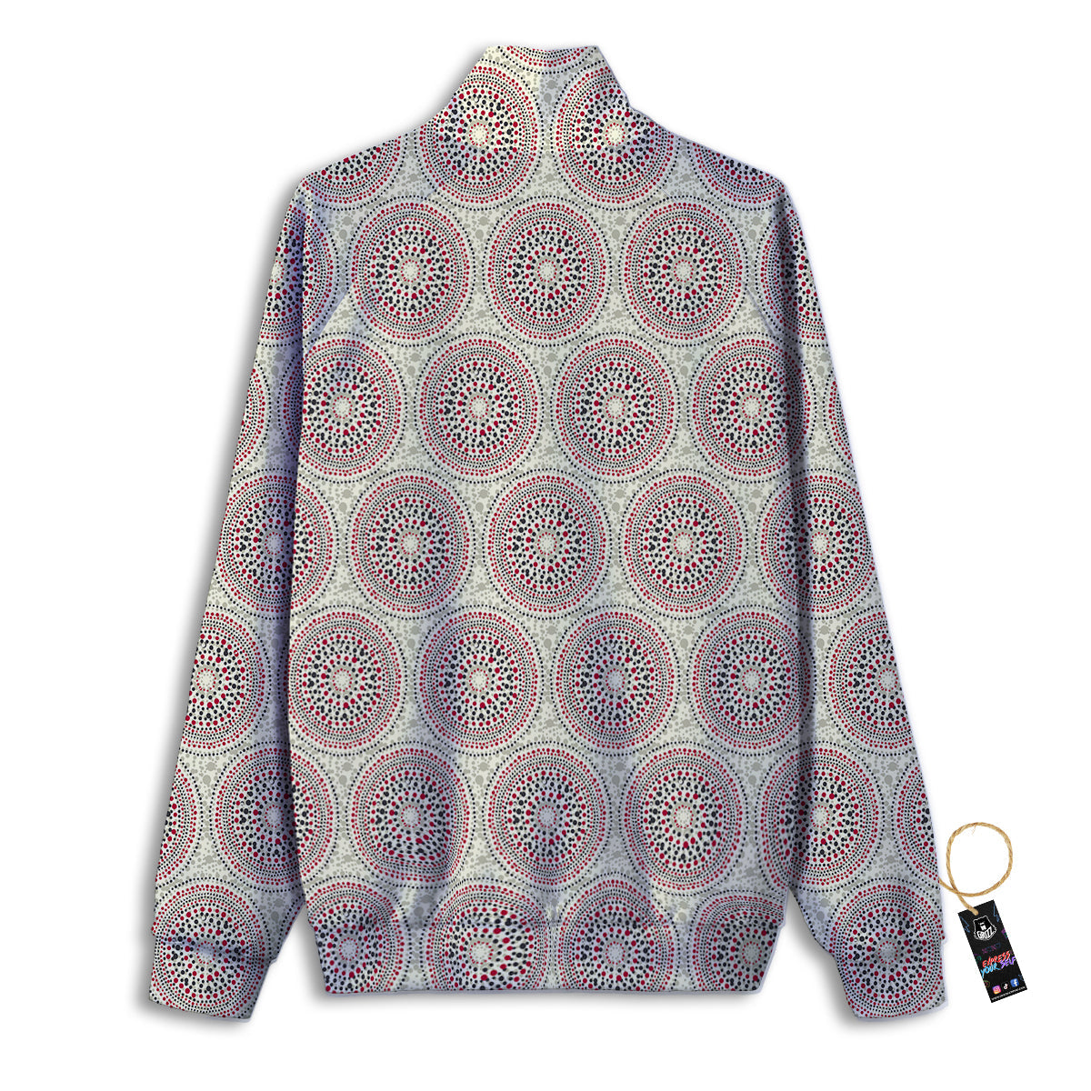Indigenous Dot Aboriginal Print Pattern Track Jacket-grizzshop