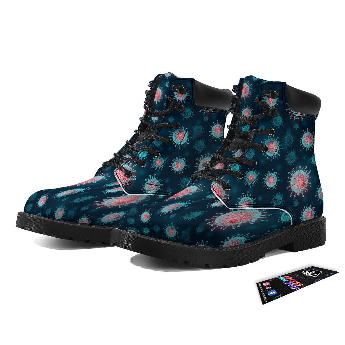 Infection Virus Print Pattern Boots-grizzshop