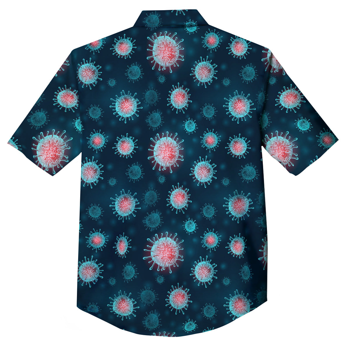 Infection Virus Print Pattern Button Up Shirt-grizzshop