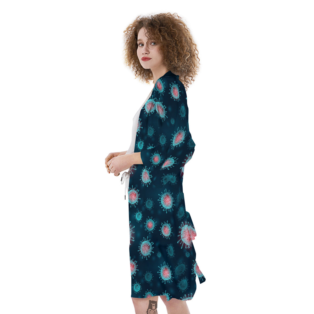 Infection Virus Print Pattern Kimono-grizzshop