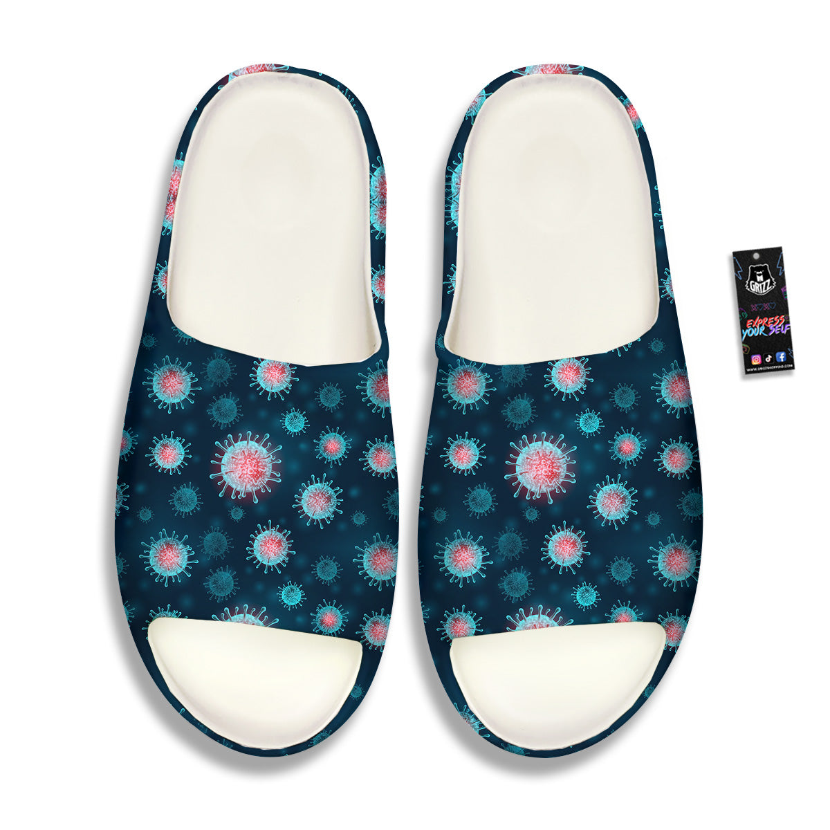 Infection Virus Print Pattern Sandals-grizzshop