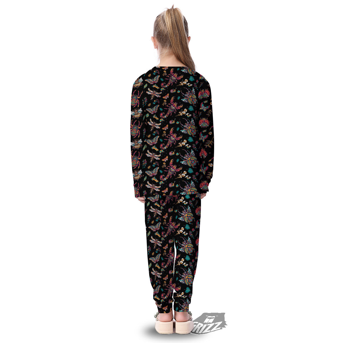 Insect Old School Tattoo Print Pattern Kid's Pajamas-grizzshop