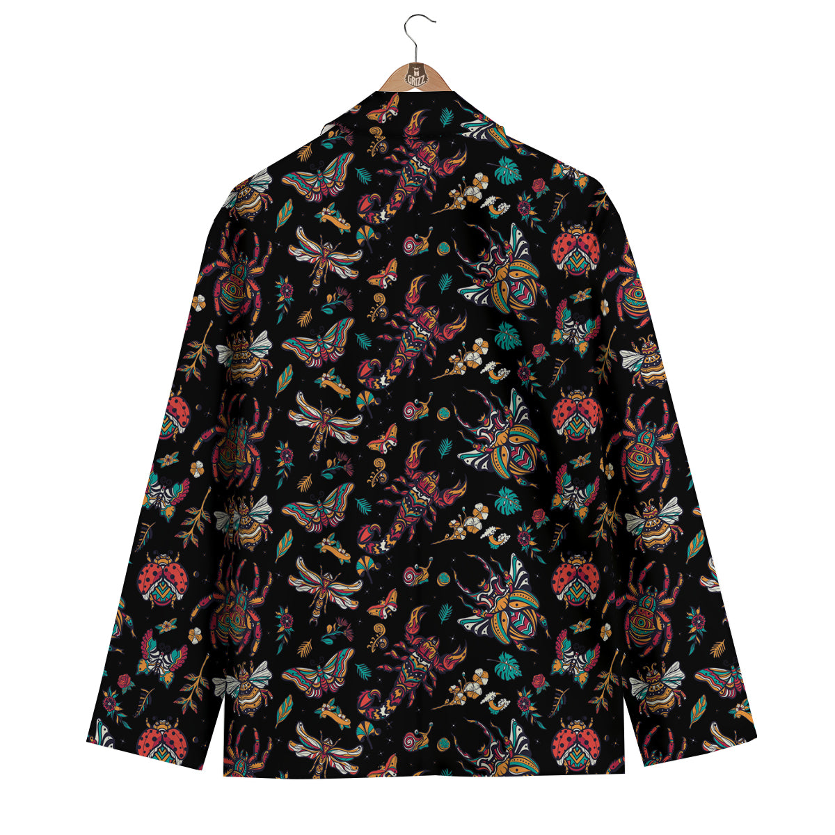 Insect Old School Tattoo Print Pattern Men's Blazer-grizzshop