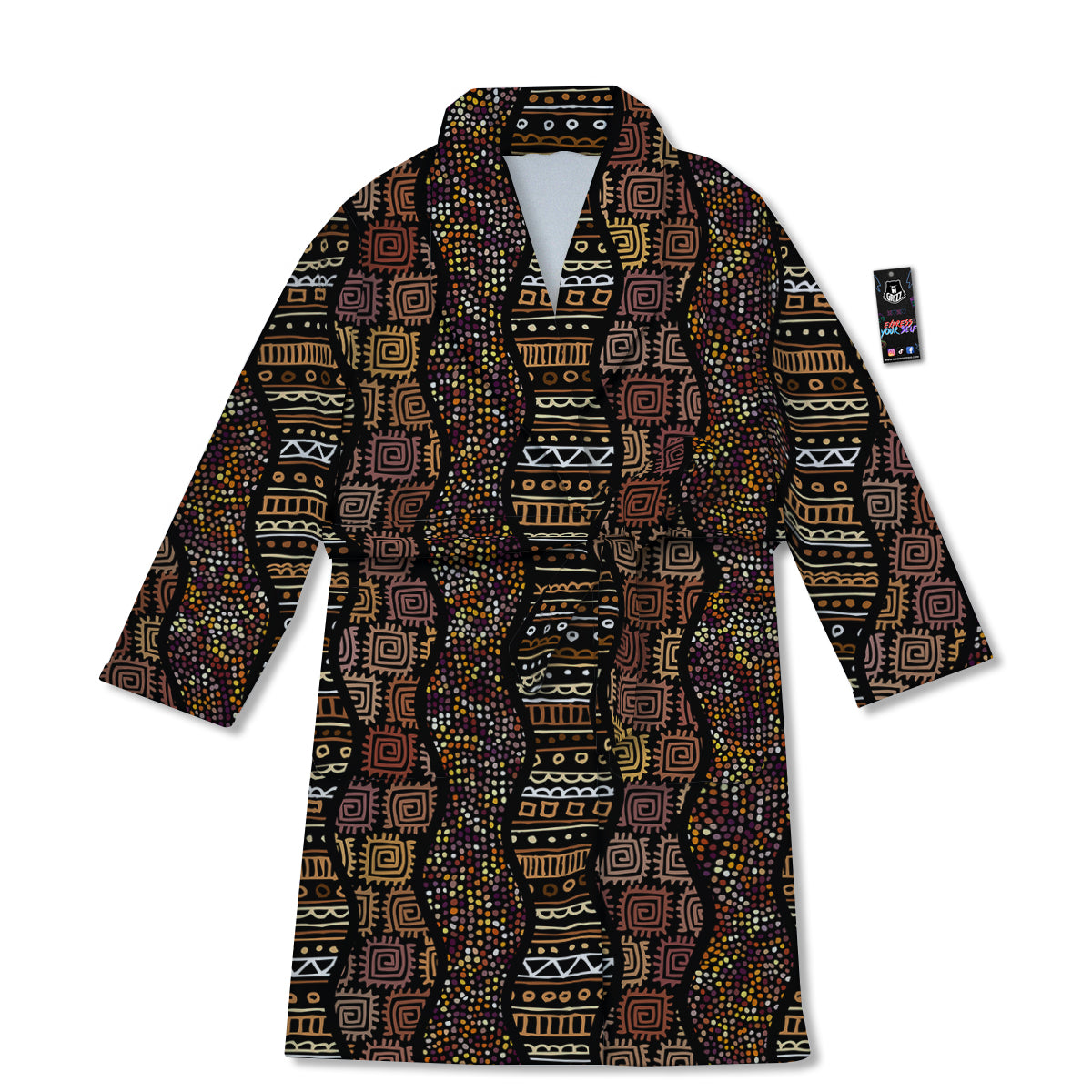 Inspired African Afro Print Pattern Bathrobe-grizzshop