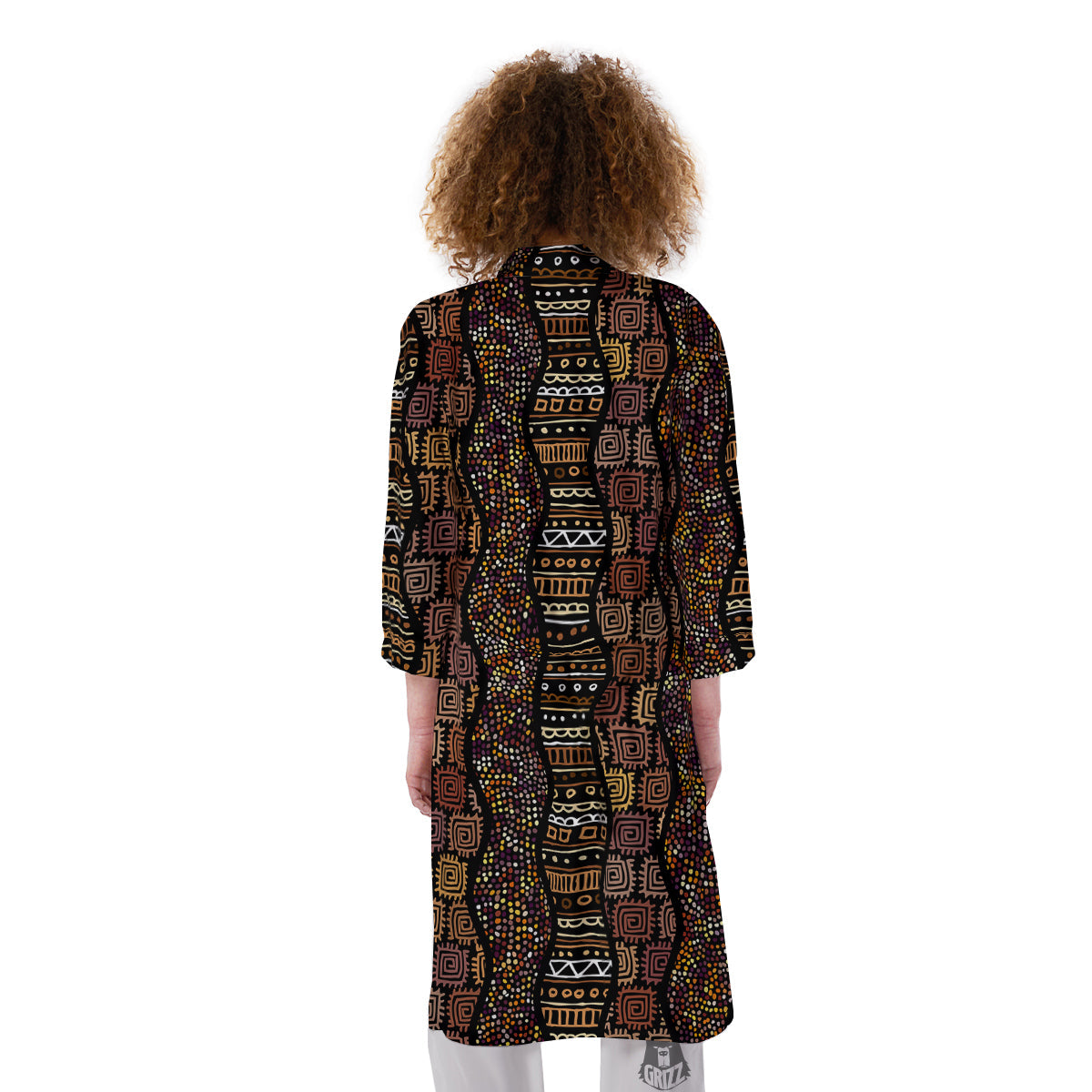 Inspired African Afro Print Pattern Kimono-grizzshop