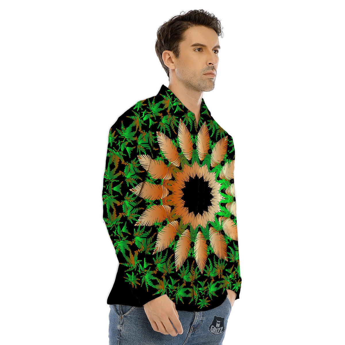 Inspired African Afro Print Pattern Men's Dress Shirts-grizzshop