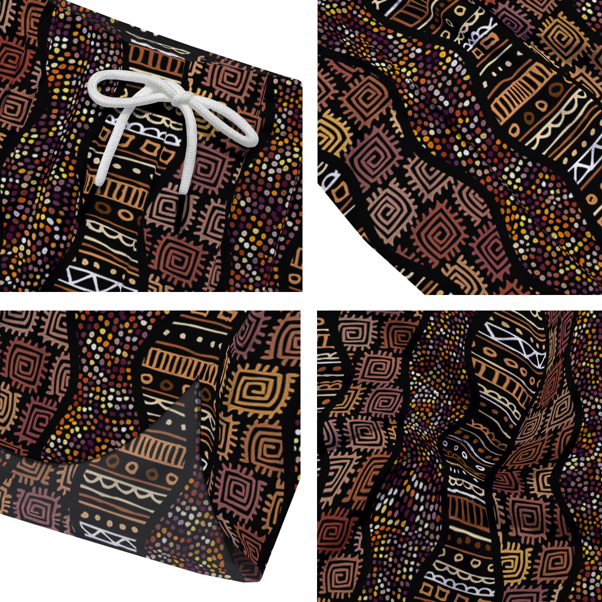 Inspired African Afro Print Pattern Men's Running Shorts-grizzshop