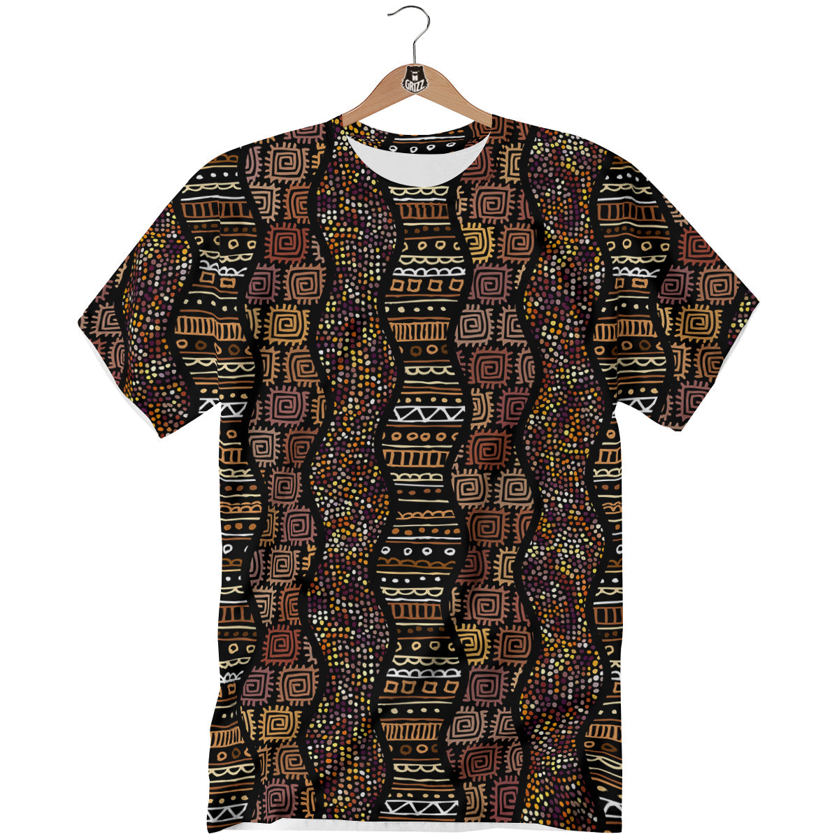 Inspired African Afro Print Pattern T-Shirt-grizzshop