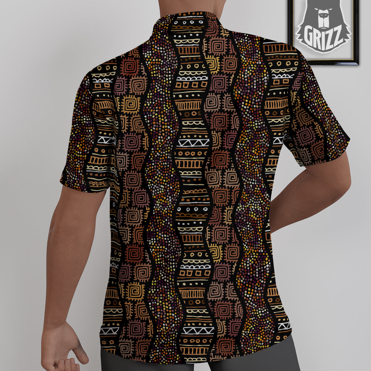 Inspired African Afro Print Pattern Untucked Shirts-grizzshop