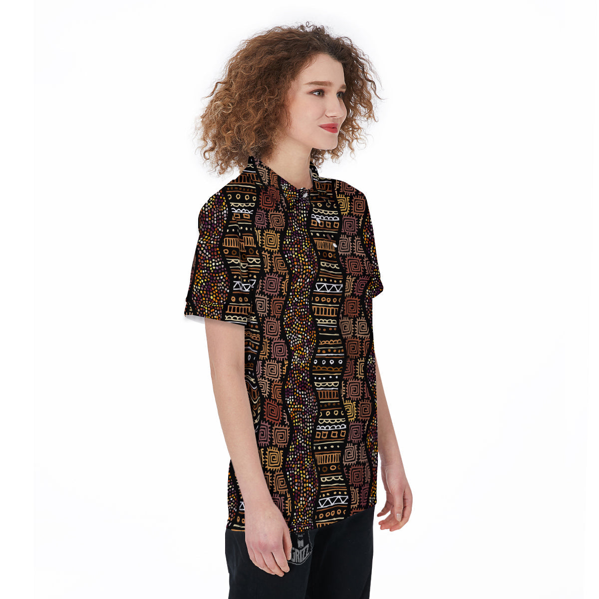 Inspired African Afro Print Pattern Women's Golf Shirts-grizzshop