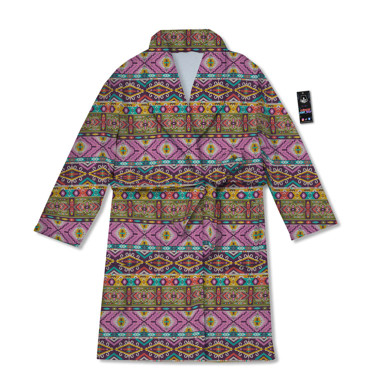 Inspired African Colorful Print Pattern Bathrobe-grizzshop