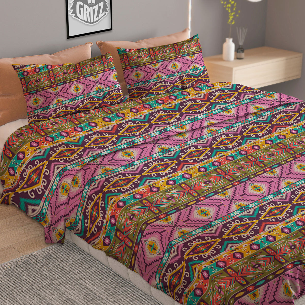 Hand Sign Gay Pride Print Pattern Duvet Cover Bedding Set