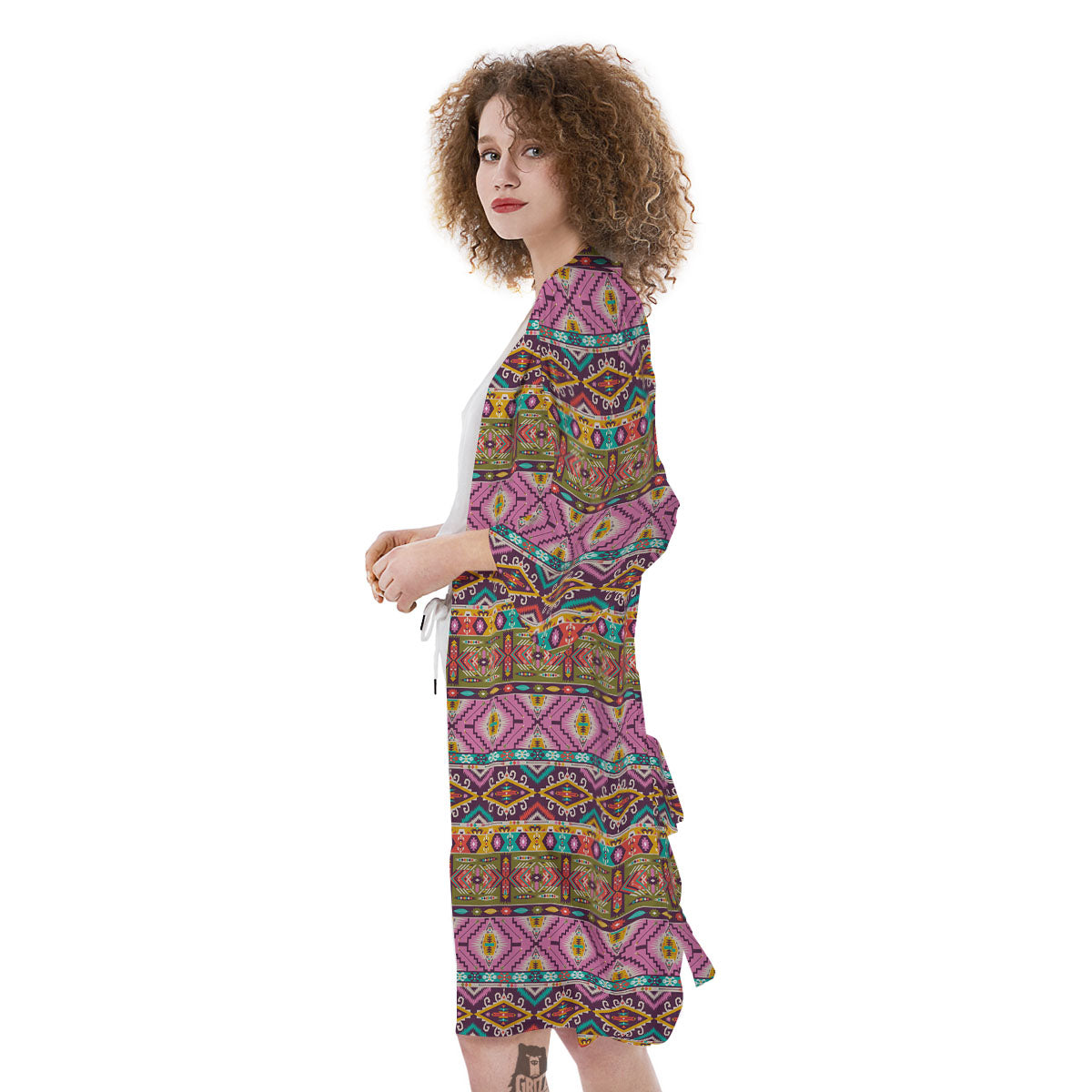 Inspired African Colorful Print Pattern Kimono-grizzshop