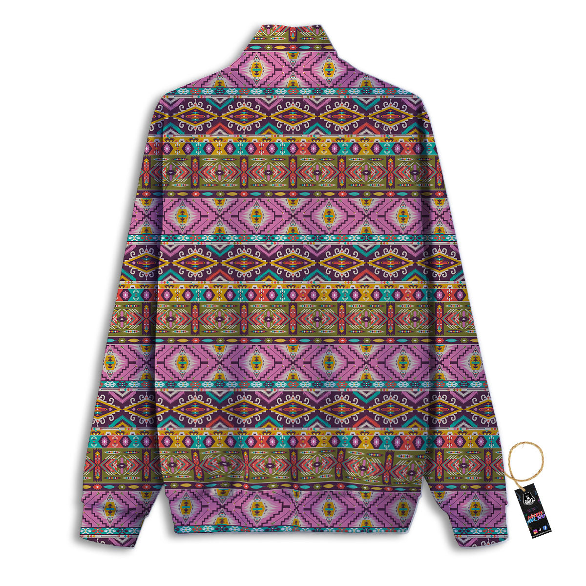 Inspired African Colorful Print Pattern Track Jacket-grizzshop