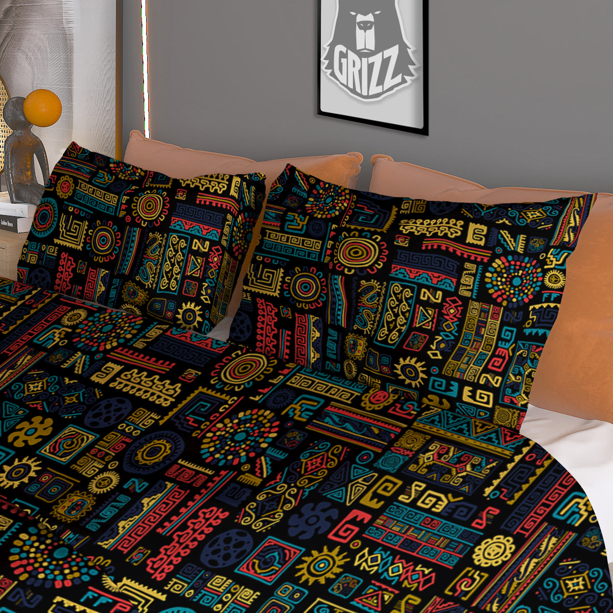 Inspired African Tribal Print Pattern Duvet Cover Bedding Set