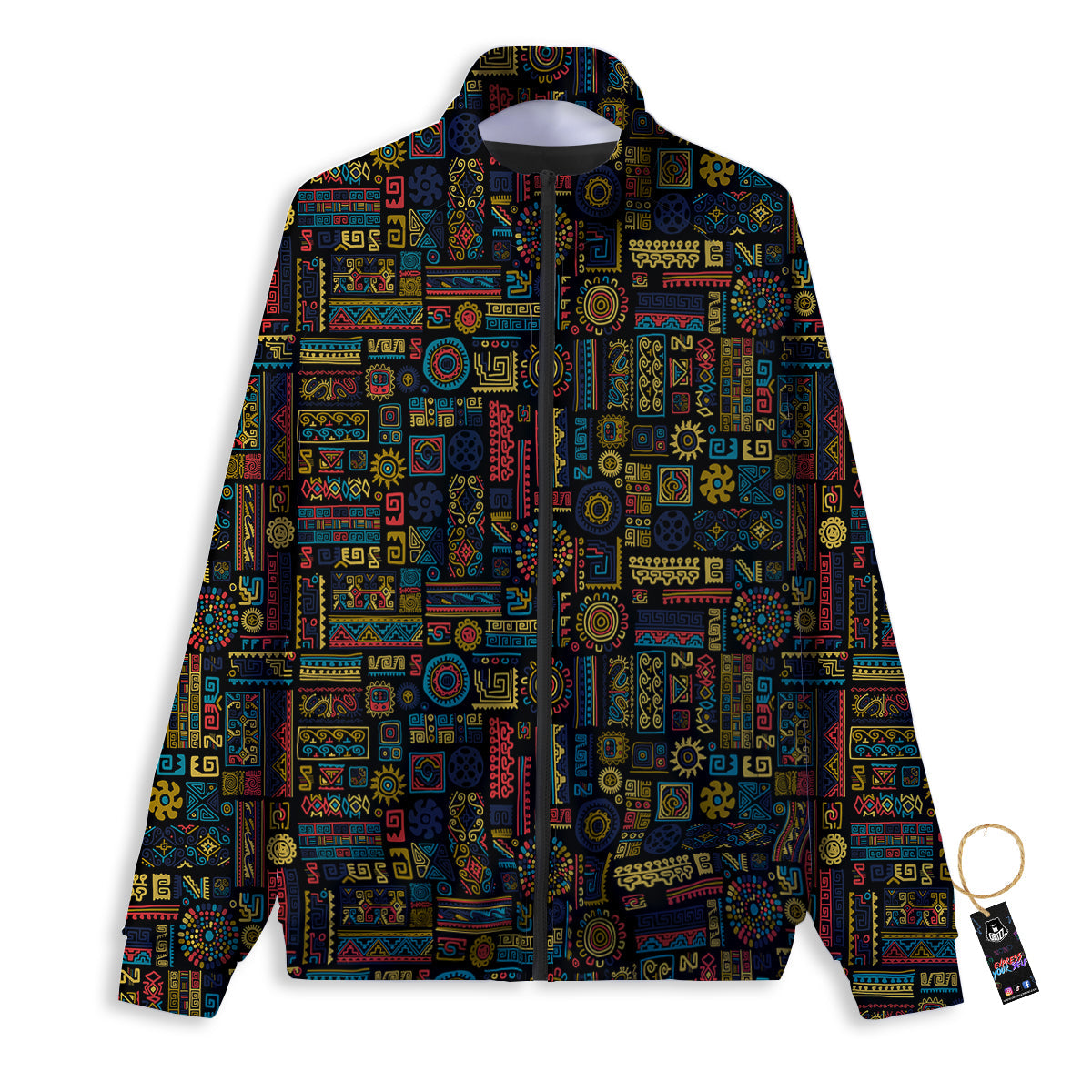 Inspired African Tribal Print Pattern Track Jacket-grizzshop