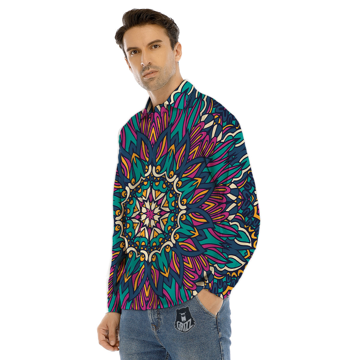 Inspired Afro Ethnic Print Men's Dress Shirts-grizzshop