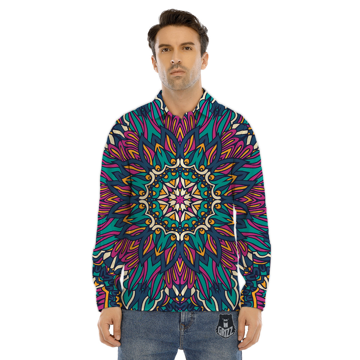 Inspired Afro Ethnic Print Men's Dress Shirts-grizzshop