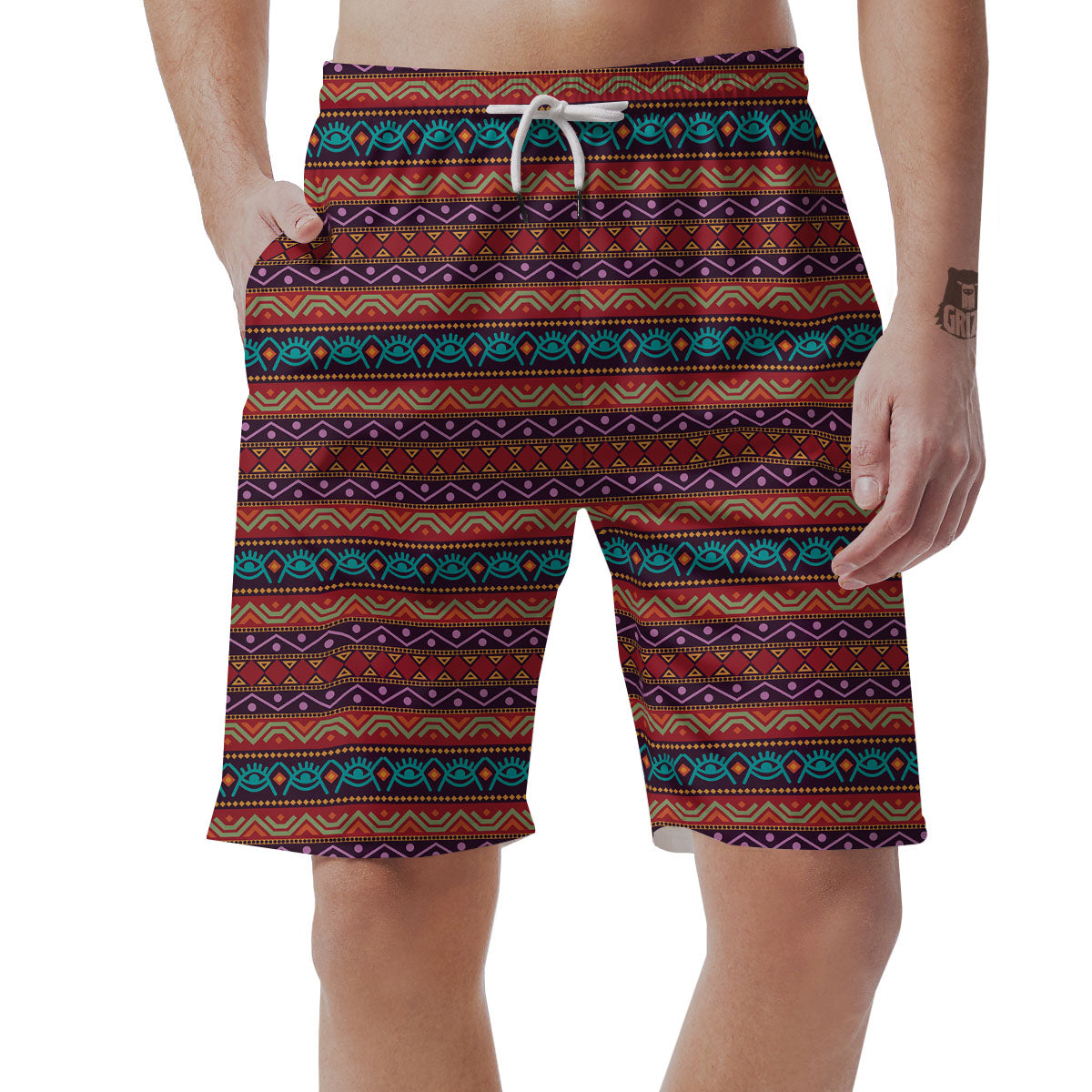 Inspired Afro Ethnic Print Men's Shorts-grizzshop