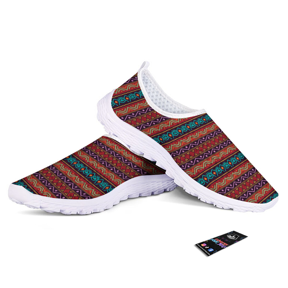 Inspired Afro Ethnic Print Nurse Shoes-grizzshop