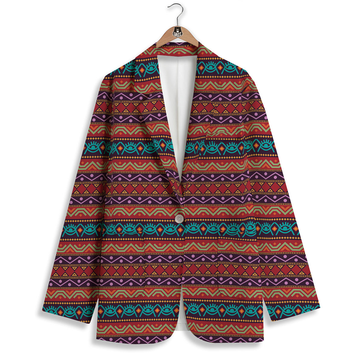 Inspired Afro Ethnic Print Women's Blazer-grizzshop