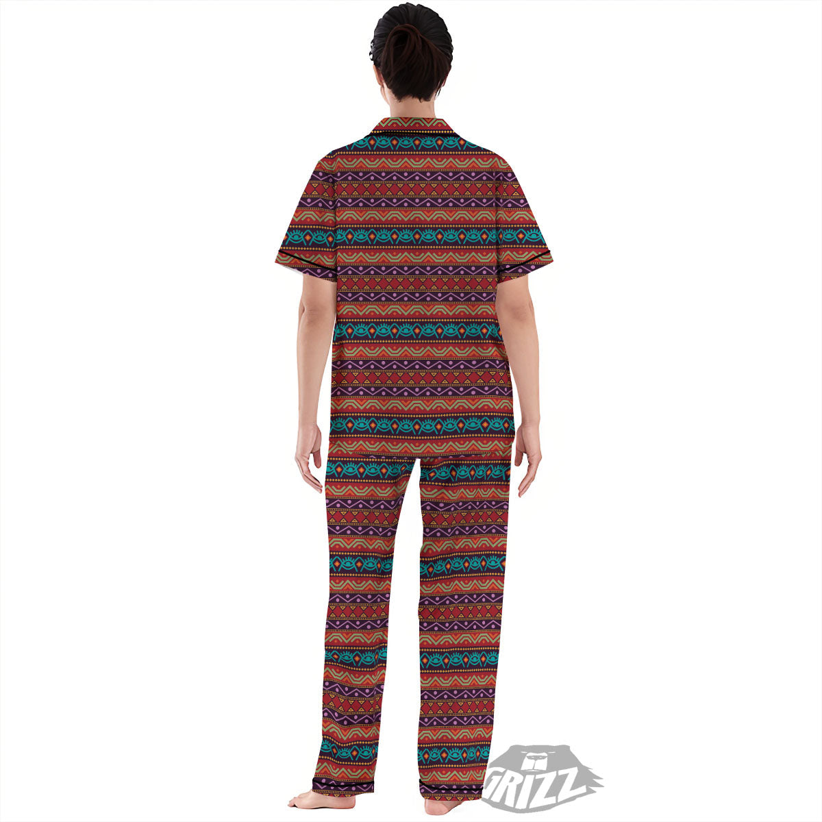 Inspired Afro Ethnic Print Women's Pajamas Set-grizzshop
