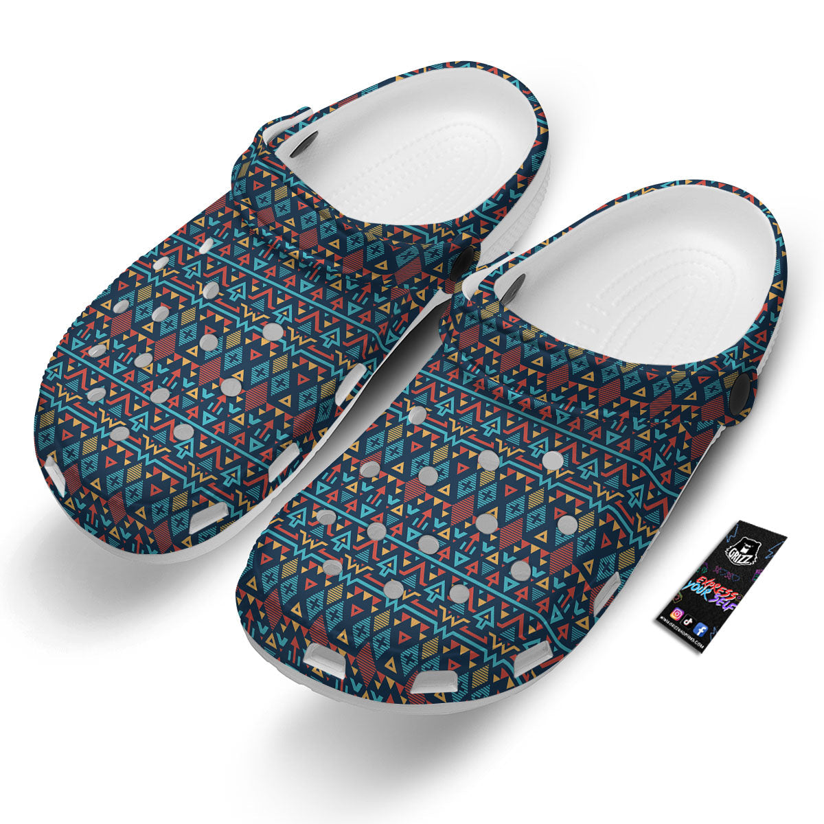 Inspired Ethnic African Print Pattern Clog-grizzshop