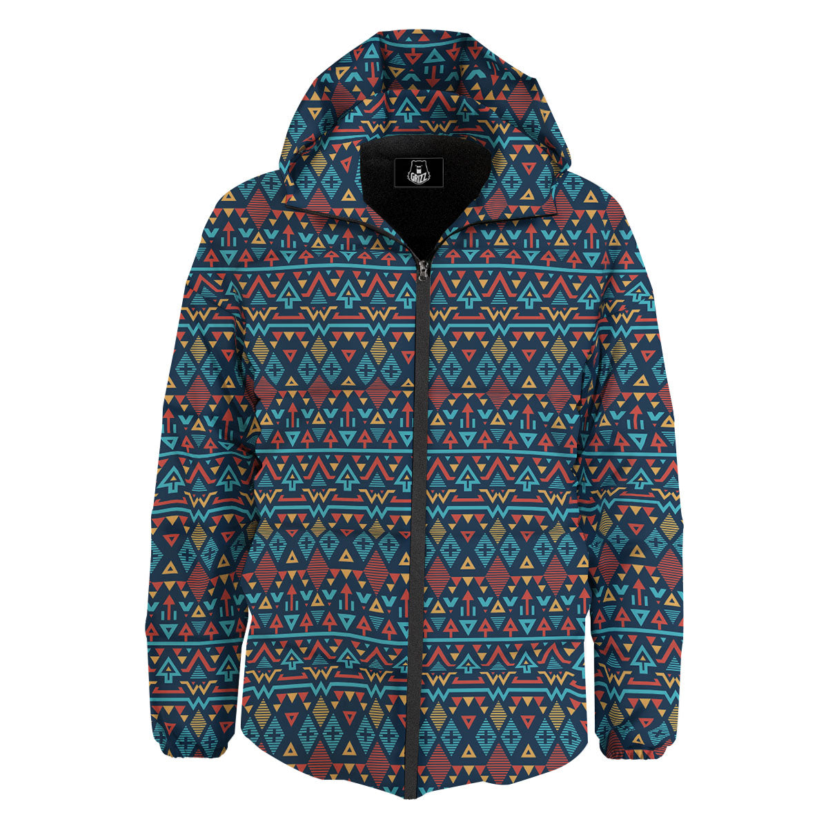 Inspired Ethnic African Print Pattern Down Jacket-grizzshop