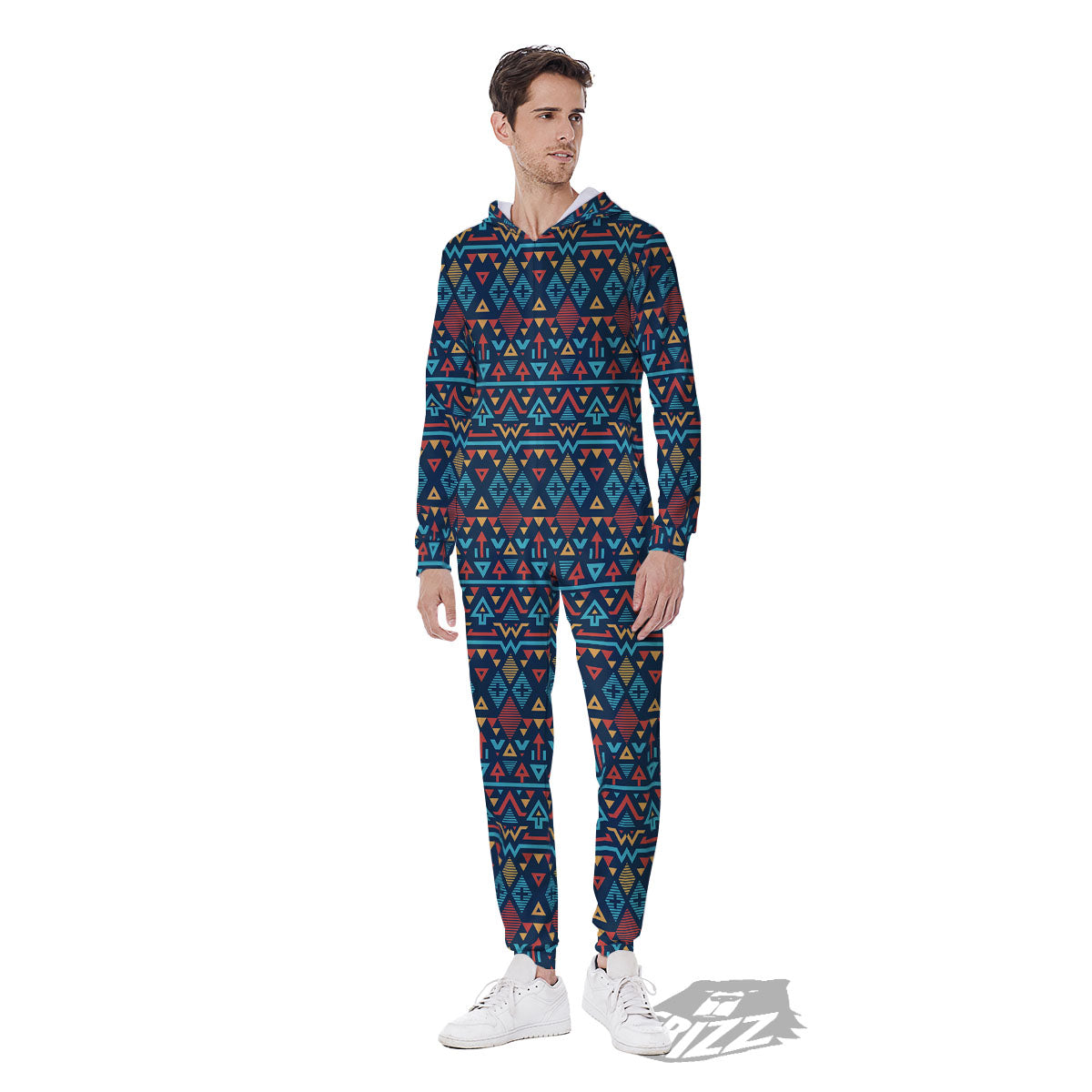 Inspired Ethnic African Print Pattern Men's Jumpsuit-grizzshop