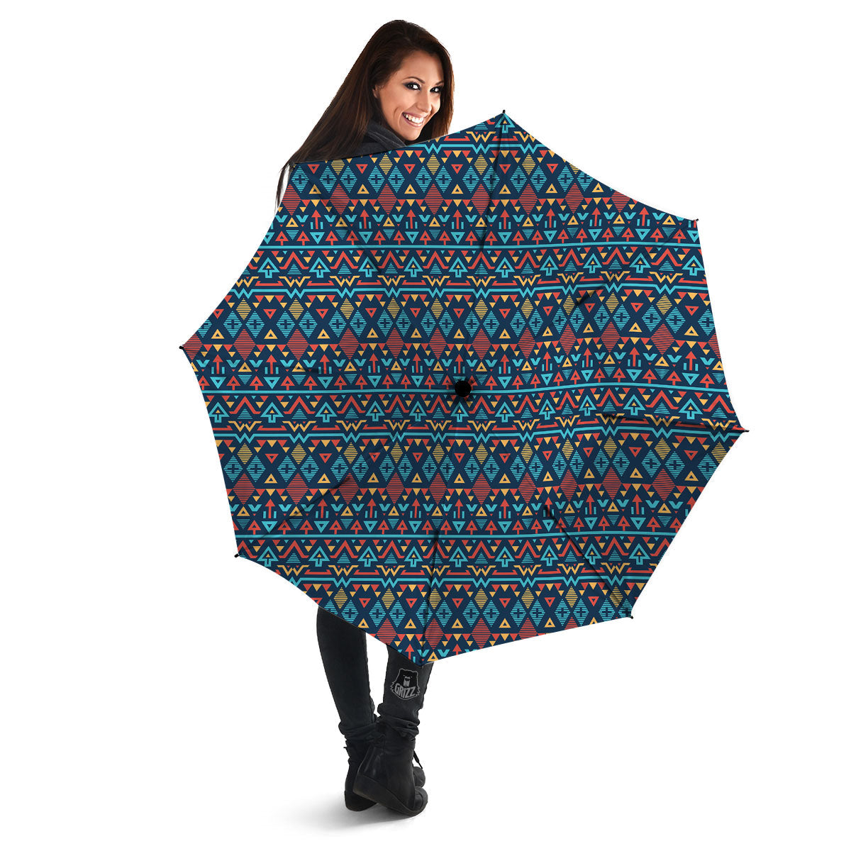 Inspired Ethnic African Print Pattern Umbrella-grizzshop