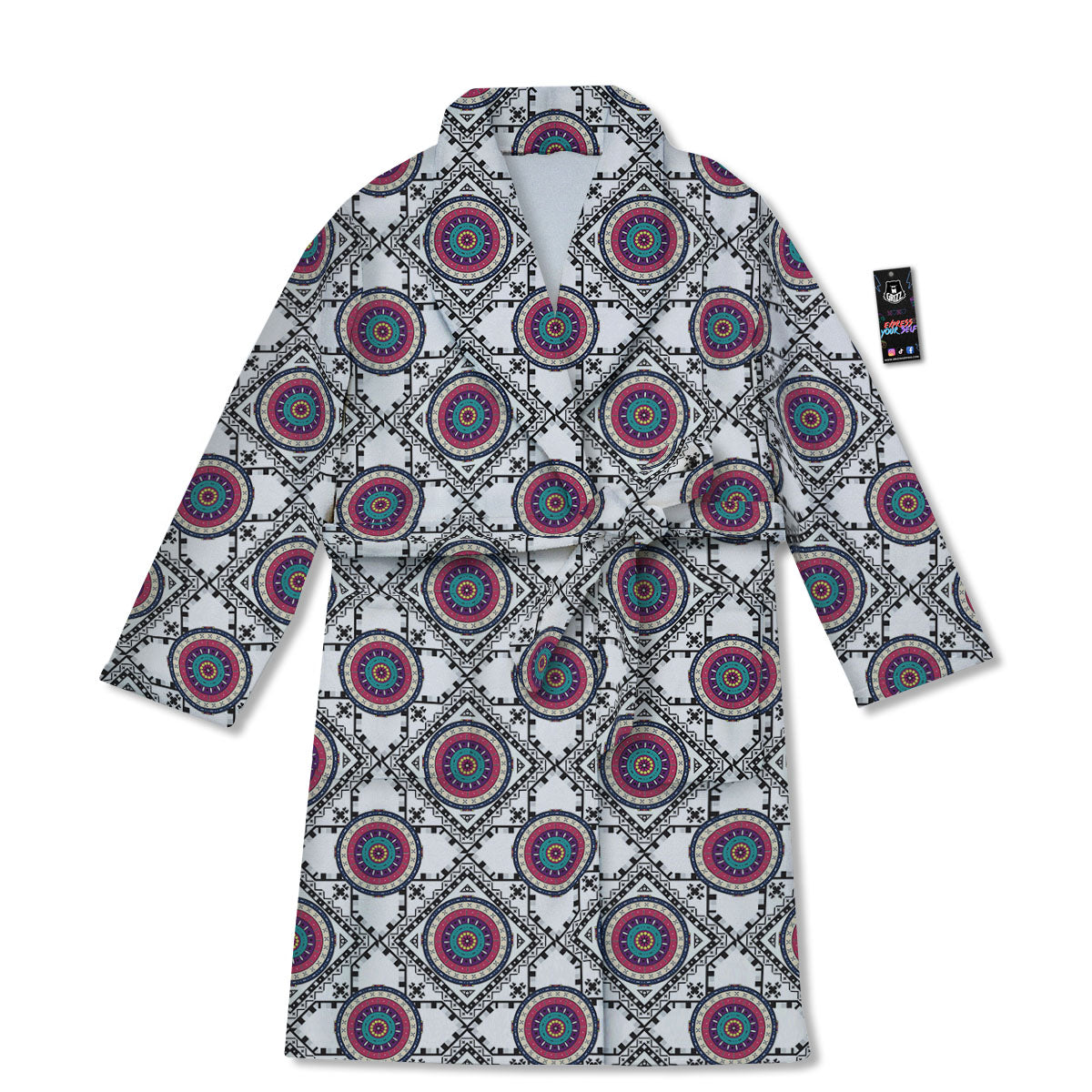Inspired Native Indian Print Pattern Bathrobe-grizzshop