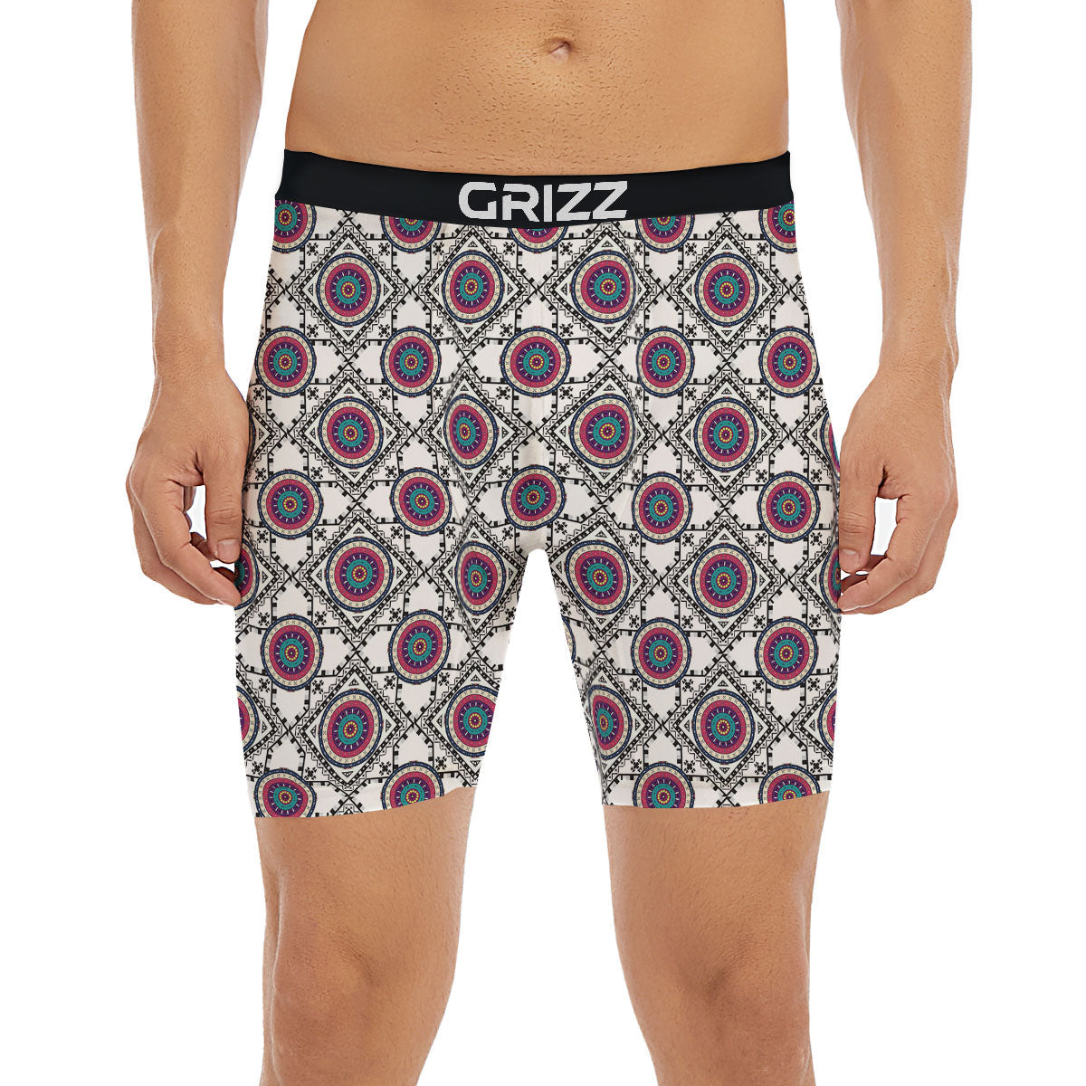 Inspired Native Indian Print Pattern Boxer Briefs-grizzshop